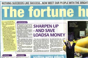 Clip from Scottish Water News, September 2005